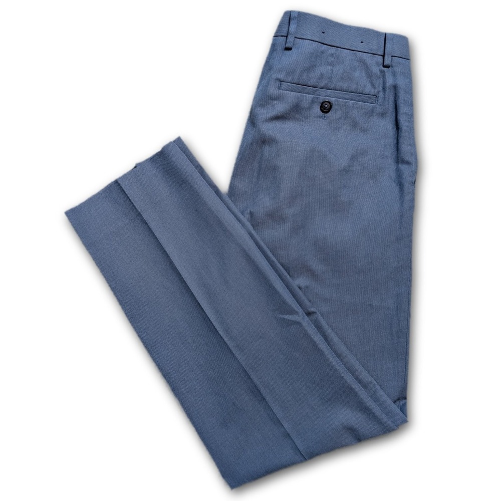 Banana Republic Non-Iron Tailored Slim Fit Mens 31x32 Pants Blue Neatweave Woven